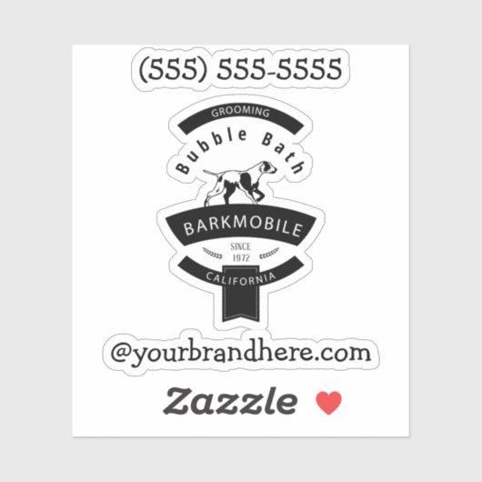 独自の名前をカスタムするドッグロゴの作成 シール (シート)