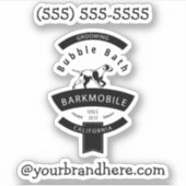 独自の名前をカスタムするドッグロゴの作成 シール (正面)