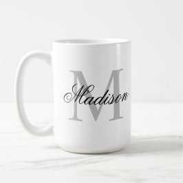 独自の名前をカスタムするモノグラムの作成 コーヒーマグカップ