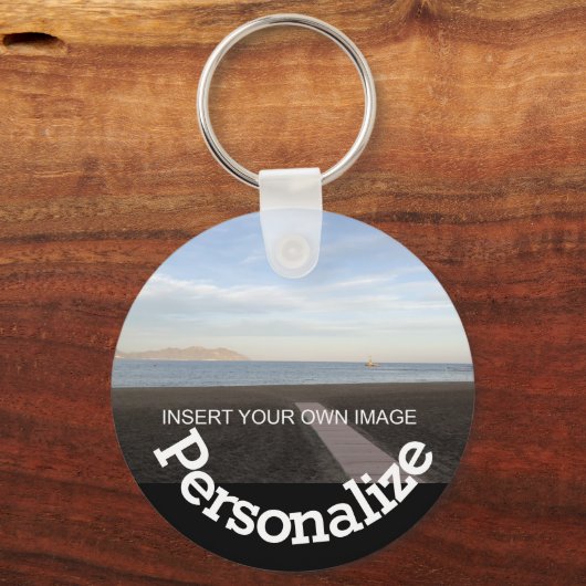 独自の名前をカスタムする写真の作成 キーホルダー (正面)