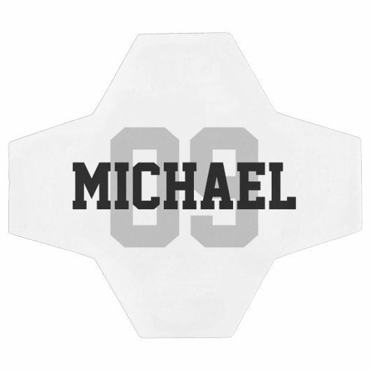独自の名前をカスタムする番号の作成 サッカーボール (フラット)