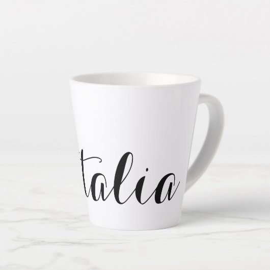 独自の名前をカスタムする贈答品の作成 カフェラテマグ (右アングル)