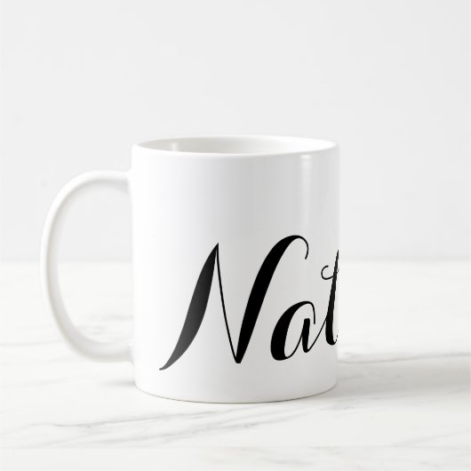 独自の名前をカスタムする贈答品の作成 コーヒーマグカップ (左)