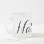 独自の名前をカスタムする贈答品の作成 フロストグラスマグカップ (左)