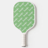 独自の名前をパーソナライズされた作成するGreen Pickleball ピックルボールラケット (裏面)