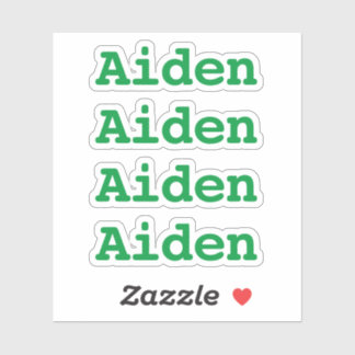 独自の名前を作成する緑の種類フォント シール