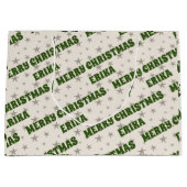 独自の名前を作成する誕生日大抱き枕 ラージペーパーバッグ (正面)