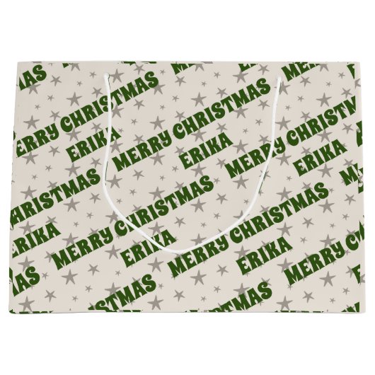 独自の名前を作成する誕生日大抱き枕 ラージペーパーバッグ (正面)