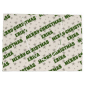 独自の名前を作成する誕生日大抱き枕 ラージペーパーバッグ (裏面)