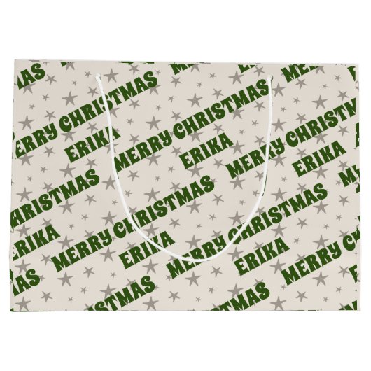 独自の名前を作成する誕生日大抱き枕 ラージペーパーバッグ (裏面)