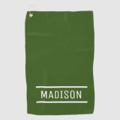 独自の名前を作成パーソナライズされた ゴルフタオル (正面)