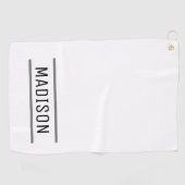 独自の名前を作成パーソナライズされた ゴルフタオル (横)