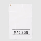 独自の名前を作成パーソナライズされた ゴルフタオル (正面)