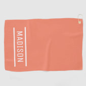 独自の名前を作成パーソナライズされた ゴルフタオル (横)