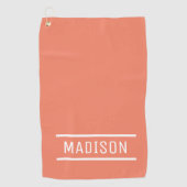 独自の名前を作成パーソナライズされた ゴルフタオル (正面)