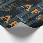 独自の名前パターモダンンをパーソナライズされた作成する ラッピングペーパー (角)