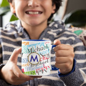 独自の名前パターンの色を作成する ツートーンマグカップ