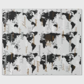 独自の名前パターンを作成する。 world maps ラッピングペーパー (フラット)