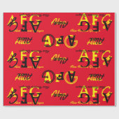 独自の名前付きパターパーソナライズされたンを作成する ラッピングペーパー (フラット)