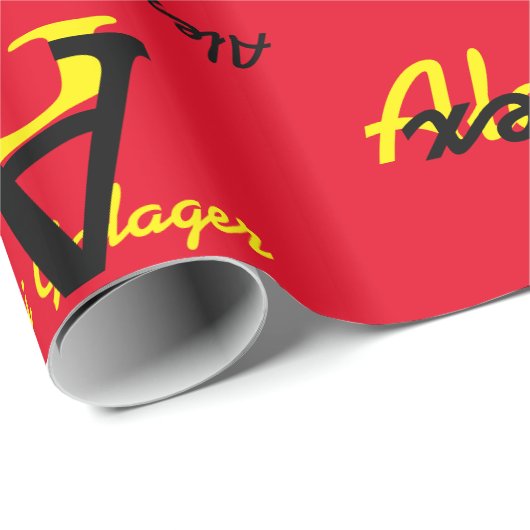 独自の名前付きパターパーソナライズされたンを作成する ラッピングペーパー (ロールコーナー)