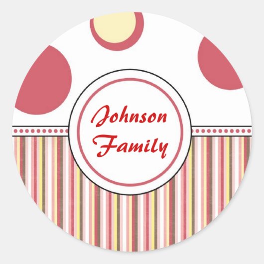 独自の名前/イニシャルの作成 ラウンドシール (正面)