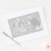 独自の四角形フォトシールの作成 長方形シール (封筒)