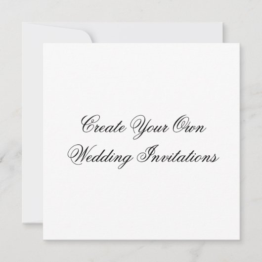 独自の四角形結婚式招待状を作成 招待状 (正面)