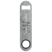 独自の国の作成素朴モノグラムのボトル スピード栓抜き (正面)