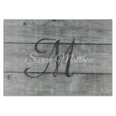 独自の国名を作素朴モノグラムの成 カッティングボード (正面)