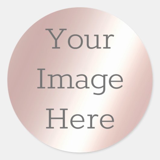 独自の埃っぽい赤面ピンクのメタリックサテンを作成 ラウンドシール (正面)