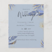 独自の埃っぽい青いトロピカルリーフを結婚作成 (正面)