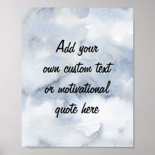 独自の埃っぽい青い水色を作成する ポスター