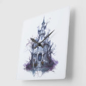 独自の城を作幽霊のよく出る成 スクエア壁時計 (傾斜)