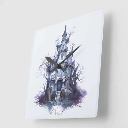 独自の城を作幽霊のよく出る成 スクエア壁時計 (傾斜)