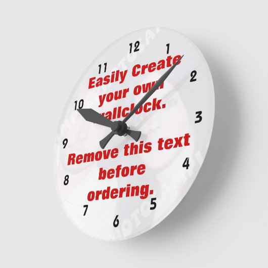 独自の壁時計をカスタム簡単に作成 ラウンド壁時計 (傾斜)