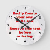 独自の壁時計をカスタム簡単に作成 ラウンド壁時計 (正面)