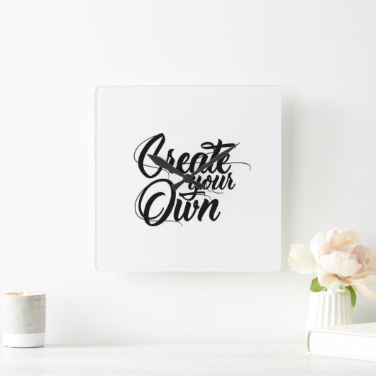 独自の壁時計をミニマル作成する スクエア壁時計 (ホーム)