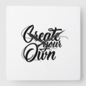 独自の壁時計をミニマル作成する スクエア壁時計 (正面)