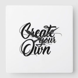 独自の壁時計をミニマル作成する スクエア壁時計