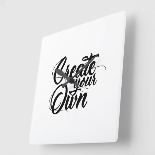 独自の壁時計をミニマル作成する スクエア壁時計 (傾斜)