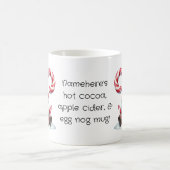 独自の夢のペパーミントクリスマス格言を作成 モーフィングマグカップ (中央)