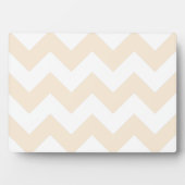 独自の大きなアンティークホワイトジグザグパターンを作成 フォトプラーク (正面)