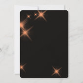 独自の大きなオレンジ色のスパークルの結婚作成 招待状 (裏面)