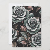 独自の大きなグレーはっきりしたバラの作成 招待状 (裏面)