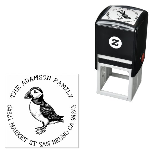 独自の大西洋のパフィン差出人住所を作成 セルフインキングスタンプ (インサイチュ)