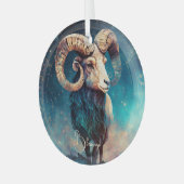 独自の天体を作成〔占星術の〕十二宮図 ガラスオーナメント (正面左)