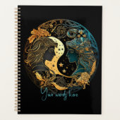 独自の天体ジェミニ〔占星術の〕十二宮図の作成 プランナー手帳 (正面)