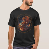 独自の天体射手座〔占星術の〕十二宮図の作成 Tシャツ (正面)