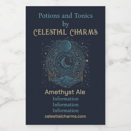 独自の天空と山を作成 ワインラベル (シングルラベル)