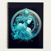 独自の天空のアクエリアス〔占星術の〕十二宮図を作成 プランナー手帳 (正面)